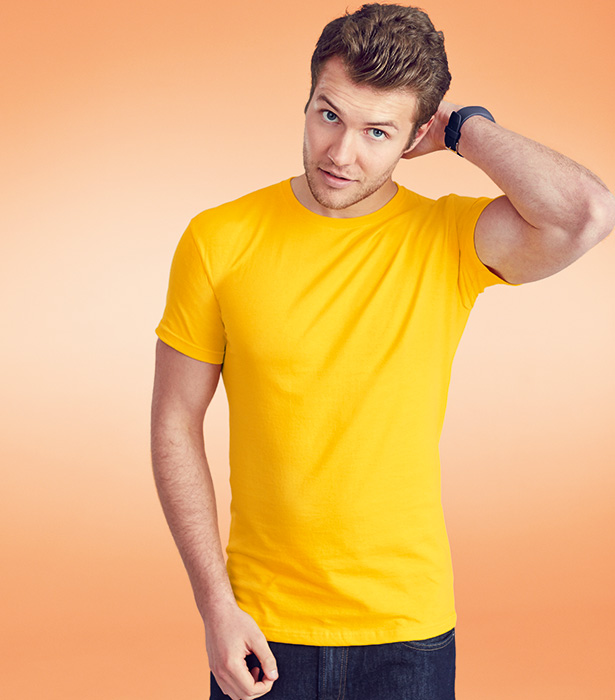  PLAIN YELLOW USA T-SHIRT -UNFORGETTABLE GIFT- AMERICAN T-SHIRT -TOP QUALITY-LOWEST PRICE GAURANTEED-DO NOT MISS THIS CHANCE-FREE HOME(POST OFFICE) DELIVERY-ART NO. 61036-REA 27%