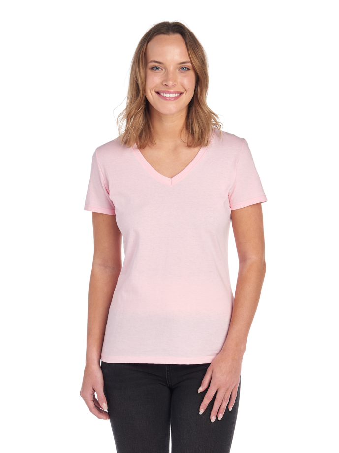 PLAIN L.PINK   USA T-SHIRT-MEMORABLE GIFT- AMERICAN V-NECK LIGHT PINK T-SHIRT-TOP QUALITY-LOWEST PRICE GAURANTEED-DO NOT MISS THIS CHANCE-FREE HOME(POST OFFICE) DELIVERY-ART NO. GL41V00VL-REA 27%