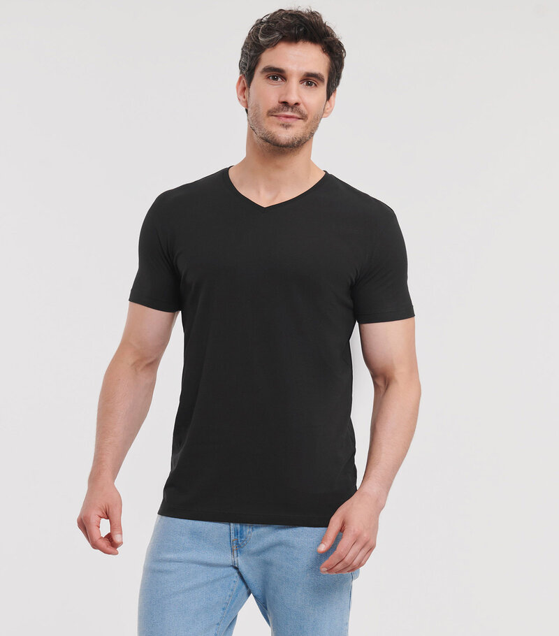 PLAIN BLACK V-NECK USA T-SHIRT -UNFORGETTABLE GIFT- AMERICAN T-SHIRT -TOP QUALITY-LOWEST PRICE GAURANTEED-DO NOT MISS THIS CHANCE-FREE HOME(POST OFFICE) DELIVERY-ART NO. 61066-REA 27%