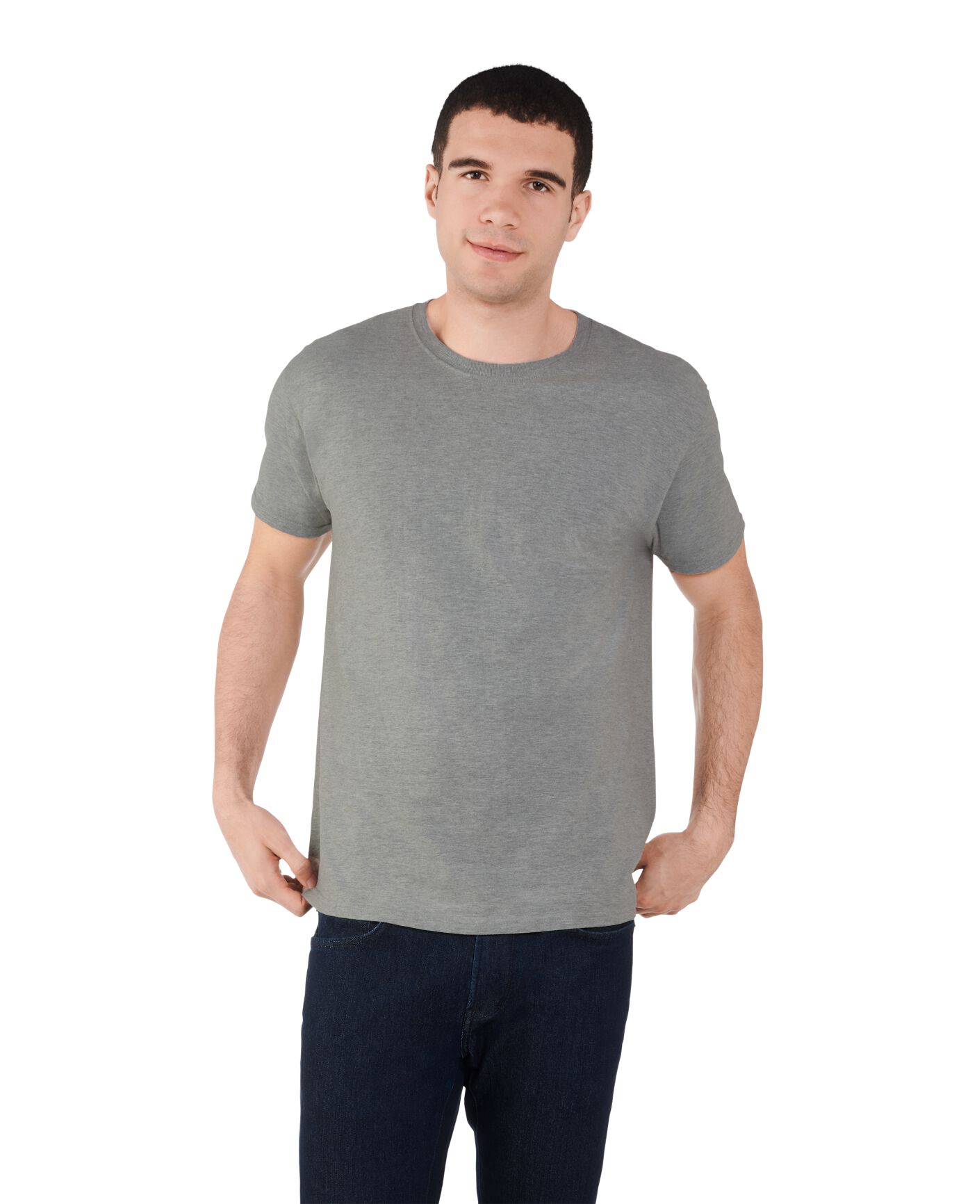 PLAIN ASH GREY USA T-SHIRT-UNFORGETTABLE GIFT- AMERICAN T-SHIRT -TOP QUALITY-LOWEST PRICE GAURANTEED-DO NOT MISS THIS CHANCE-FREE HOME(POST OFFICE) DELIVERY-ART NO. 61036-REA 27%
