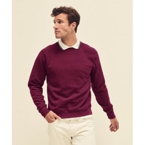 AMERICAN PLAIN LONG ARM RAGLAN SWEATSHIRT-BURGUNDY COLOR-UNORGETTABLE GIFT- TOP QUALITY-LOWEST PRICE GAURANTEED-DO NOT MISS THIS CHANCE-FREE HOME(POST OFFICE) DELIVERY-Art. No. 62138-REA 35%